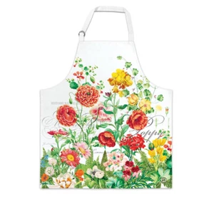 Michel Design Works Cotton Chef's Apron Poppies & Posies Floral - NEW - Picture 1 of 1