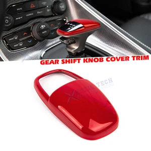 Glossy Red Gear Shift Lever Knob Cover Trim For Dodge Challenger Charger 2015+ - Bild 1 von 14