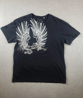 Guess Jeans Vintage 1981 Strength Y2K T Shirt Eagle XL Black Affliction (2007) - Image 1 of 4