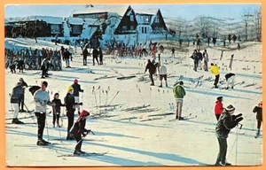 Wakefield MI Indianhead Mountain Skigebiet Postkarte PM 1978 - Bild 1 von 4