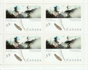 Canada Stamp #1284a - Great Lakes-St. Lawrence Forest (1990) 4 x 39¢ Souvenir... - Picture 1 of 1