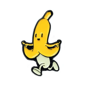 Running Banana Enamel Pin for Fitted Hat, Funny Enamel Pin, Cute Pin for Kids - Picture 1 of 3