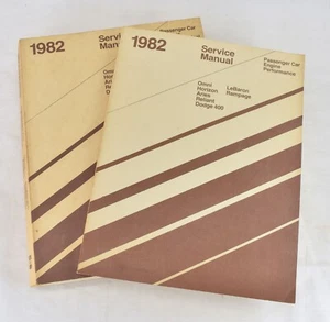 1982 Chrysler Dodge Plymouth Service Manual Set of 2 FWD Cars - Picture 1 of 13