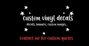 ~*~ CUSTOM ORDER VINYL ABZIEHBILD für Wände Banner Schilder Etikett Monster niedriger Preis - Bild 1 von 4