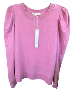 Blusa para mujer Jane & Delancey look vintage manga larga abullonada calce ajustado talla S rosa - Imagen 1 de 8