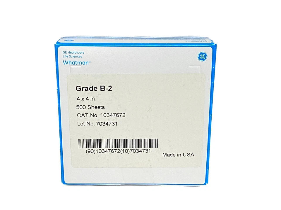 GE Healthcare Whatman Grade B-2 4 " 500 Sheets 10347672