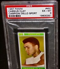 Psa 6 Ex/Mt 1967 Panini Cassius Clay Boxing Card #451 Campioni Muhammad Ali