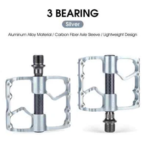 Ultralight Bicycle Pedal Titanium 3 Bearings Bike Pedal Anti Slip Racing Pedal - Picture 1 of 30