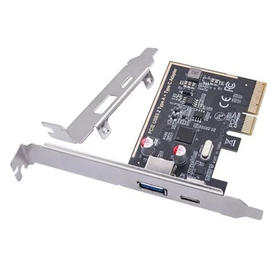 PCIE USB 3.2 GEN2 10G + Type C 10G Adapter PCI Express X4 Expansion Card6787 - Image 1 of 4
