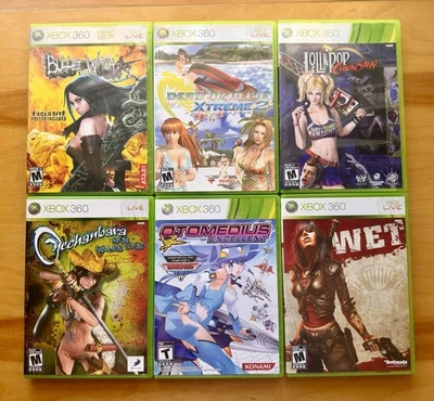 Microsoft Xbox 360 Lot/Bundle of 6 Games (Lollipop, DOA, Wet, Onechanbara) - Image 1 of 4