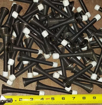 25 pcs - 3-3/4" Antique Brass Finish Heavy Duty Spring Door Stopper Baseboard HD - Image 1 of 4