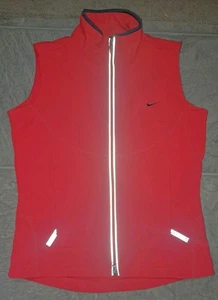 Nike Running Vest Women XS(0-2) Red  Running Activewear Full Zip Pockets Therma  - Picture 1 of 5