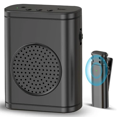 Sprachverstärker mit drahtlosem Clip-Mikrofon, tragbares Mikrofon mit Lautspr... - Bild 1 von 4