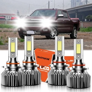 For Chevy Silverado 2500 HD 2001-2006 Combo LED Headlight Bulb Kit High Low Beam - Picture 1 of 11