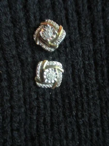 DIAMANT CLUSTER OHRRINGE SILBER **SEHR HÜBSCH - Bild 1 von 5