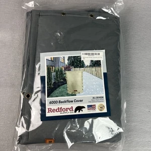 Redford Supply Cold Snap Backflow Cover Grey 600D PVC Oxford Polyester 30"WX24'H - Picture 1 of 8