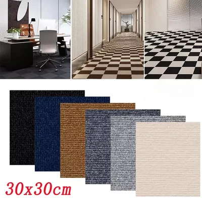 2-20Stück Teppichfliesen Selbstklebend Teppichboden Teppich Bodenbelag 30x30cm - Bild 1 von 4