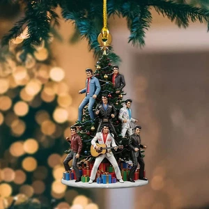 Elvis Presley individuelle Form 2-seitig Acryl Ornament Acryl 3,5 Zoll x 3,5 Zoll - Bild 1 von 5