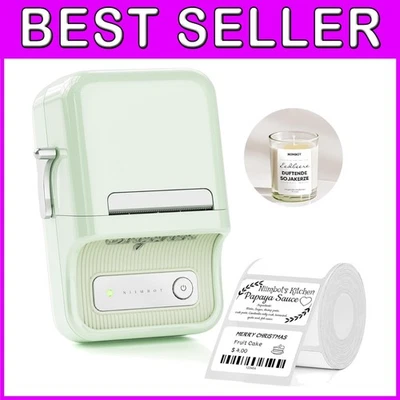Portable Bluetooth Label Printer - Mint Green - Image 1 of 4
