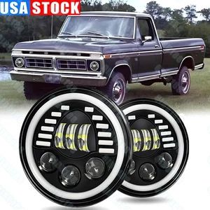 Par de faros LED redondos de 7"" haz alto/bajo para Ford F-100 Pikcup 1969-1974/F-150 - Imagen 1 de 10