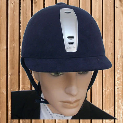 Reithelm Choplin, Reitkappe Choplin, Sturzkappe, runde Riemen, dunkelblau  - Bild 1 von 2