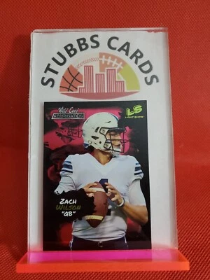 2021 Wild Card Alumination Zach Wilson RC Light Show Pink Foil Insert SP #LS2 - Image 1 of 2
