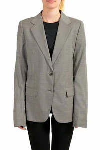 Blazer para mujer Maison Margiela gris 100 % lana a cuadros dos botones EE. UU. M IT 42 - Imagen 1 de 6