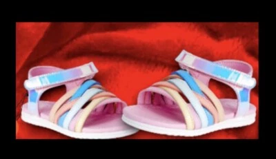 чудо нации малышей девочек с ремешками розовый сандалии размер 5 (возраст 12-18 М) искусственной кожи - Изображение 1 из 4