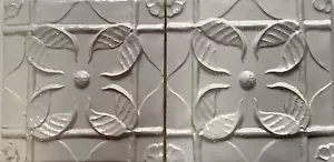 Pratt & Larson Rare Handmade Decorative Relief Tiles 2 pcs 6”x6” White Gloss - Picture 1 of 1