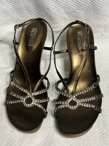 Kenneth Cole Reaction Damen Bronze Diamant Slingback Absatz 7,5M - Bild 1 von 6