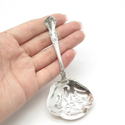 925 Sterling Silver Antique Victorian 1899 Gorham Bon Bon Spoon Cover