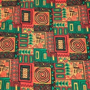 African Style Bold Geometric Patterned Cotton to sew 1 yard 100% cotton  - Picture 1 of 5