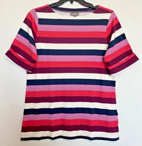 Style & Co Size 2X Bold Stripe knit top, boatneck, cuff short sleeve, NWT - Picture 1 of 4
