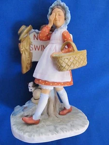 Vintage 1974 Gorham Norman Rockwell "No Swimming" Porcelain Figurine w/Original - Picture 1 of 8