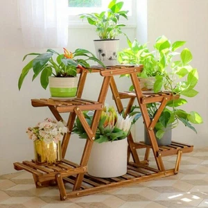 Blumentreppe Holz Pflanzentreppe Blumenständer -für Balkon Terrasse Garten DEKO- - Bild 1 von 9