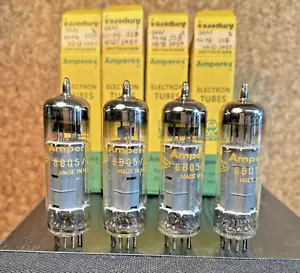 4 Matched Amperex 6BQ5 EL84 Orange Globe Vacuum Tubes Hickok Tested 113% all - Picture 1 of 15