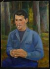 DEPARDIEU (XXe) Huile sur toile représentant un portrait d'homme à la cigarette