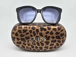 Guess GF6086 01B Black Rhinestone Frame Gray Gradient Lens Sunglasses w/ Case - Picture 1 of 18