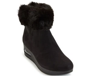 Botas para mujer DKNY talla 7 con cuña piel sintética bota al tobillo negras B4HP - Imagen 1 de 5