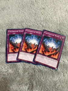 Yugioh! x3 EARTHBOUND WAVE - LDS3 Common 1st Ed 3x Yu-gi-oh! Tcg FAST SHIP SET - Picture 1 of 1