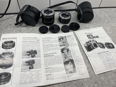 Kenko CF Auto TelePlus 2X & 3X Converter Lenses w/ Case Japan for 35mm Camera - Image 1 of 4