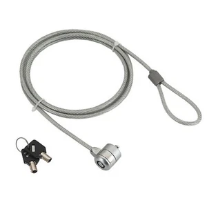 Câble Verrou 4mm Acier pour Notebook Ou Ordinateur 1.8m Anti-vol avec Deux Clés - Photo 1/3