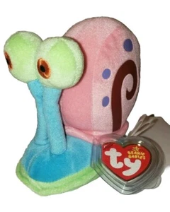 Ty Beanie Baby GARY Snail (Spongebob Squarepants)(5 Inch) NEW MWMTs Stuffed Toy - Picture 1 of 8