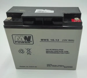 Akku Batterie MW 18-12S 12 V 18 Ah Wartungsfrei 4,7Kg PNI PNI-ACC1812 Blei-Vlies - Afbeelding 1 van 7