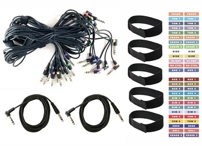 SILVERLINE AUDIO 14 Cable Snake Harness Kit Replacement Alesis Drums: Strike Pro, Strata Prime