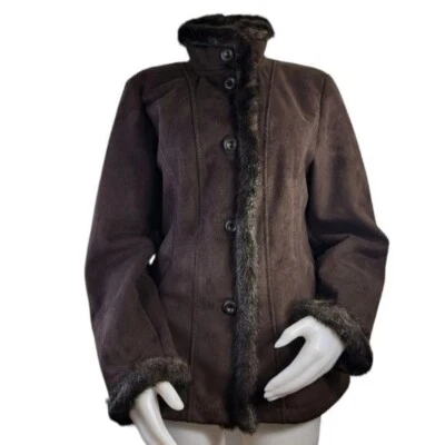 Chaqueta marrón para mujer Liz Claiborne talla L Foto 1 de 4