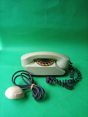 TELEFONO VERDE ACQUA A DISCO VINTAGE SAFNAT MILANO - Immagine 1 di 4