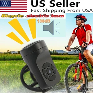 Bike Electric Horn for Adults 130dB Electronic Bicycle Bell Loud 4 Sound Mode - Picture 1 of 12