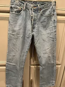 Levi’s Jeans 501 XX Men’s 32x30 Blue Button Fly Straight Distressed Fading - Picture 1 of 13