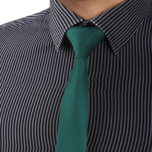 Dan Smith DAE1071 Sea Green Striped Mens Accessories Solid Gift Skinny NeckTie - Picture 1 of 3